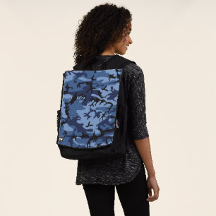 Navy Blue Camouflage, Military, Army Backpack