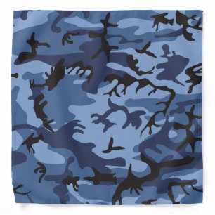 Navy Blue Camouflage, Military, Army Bandana