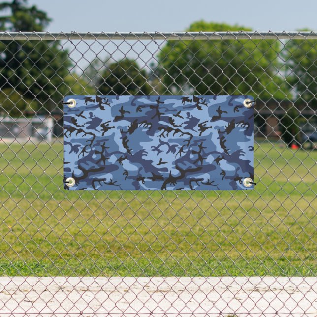 Navy Blue Camouflage, Military, Army Banner (Insitu)