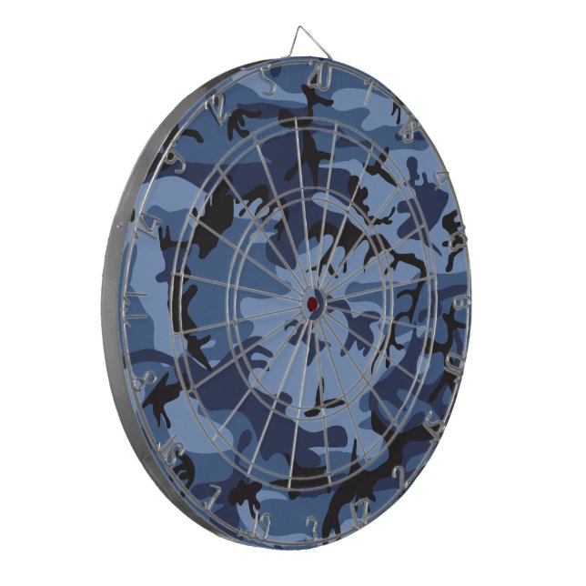 Navy Blue Camouflage, Military, Army Dart Board (Front Left)