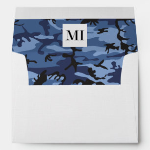 Navy Blue Camouflage, Military, Army Envelope