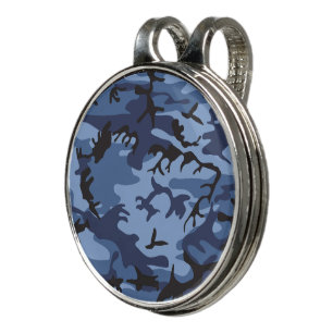 Navy Blue Camouflage, Military, Army Golf Hat Clip