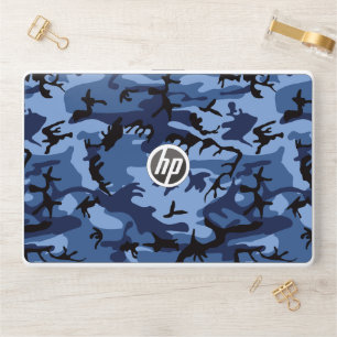 Navy Blue Camouflage, Military, Army HP Laptop Skin