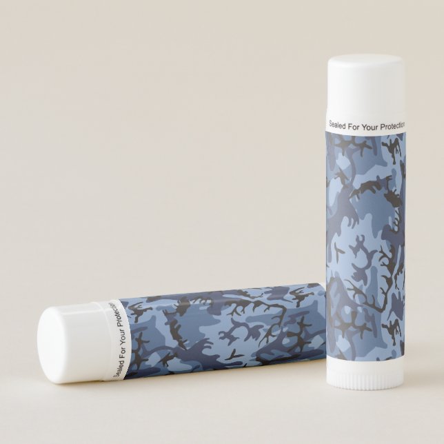Navy Blue Camouflage, Military, Army Lip Balm (Front)