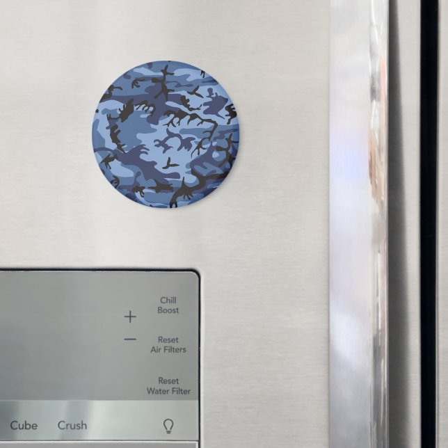 Navy Blue Camouflage, Military, Army Magnet (In Situ (Fridge))