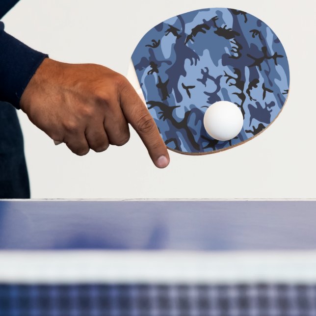 Navy Blue Camouflage, Military, Army Ping Pong Paddle (Insitu)