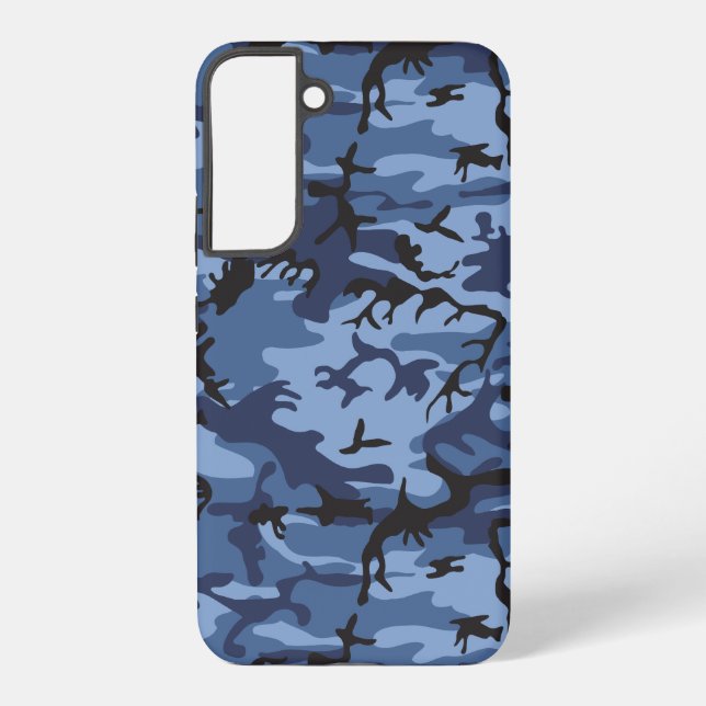 Navy Blue Camouflage, Military, Army Samsung Galaxy Case (Back)