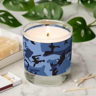 Navy Blue Camouflage, Military, Army Scented Candle