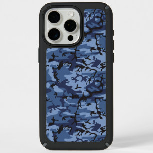 Navy Blue Camouflage, Military, Army iPhone 15 Pro Max Case