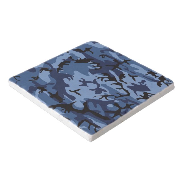 Navy Blue Camouflage, Military, Army Trivet (Corner)