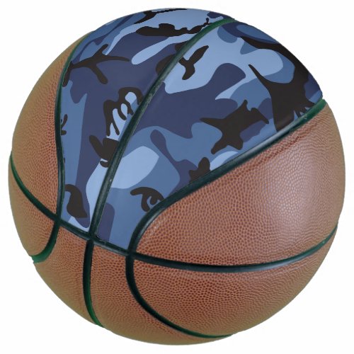 Navy Blue Camouflage Pattern Military Pattern Army Basketball