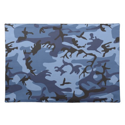 Navy Blue Camouflage Pattern Military Pattern Army Cloth Placemat