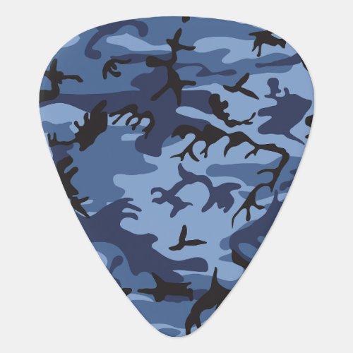 Navy Blue Camouflage Pattern Military Pattern Army Guitar Pick