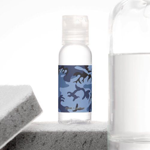 Navy Blue Camouflage Pattern Military Pattern Army Hand Sanitizer