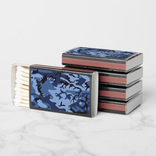 Navy Blue Camouflage Pattern Military Pattern Army Matchboxes