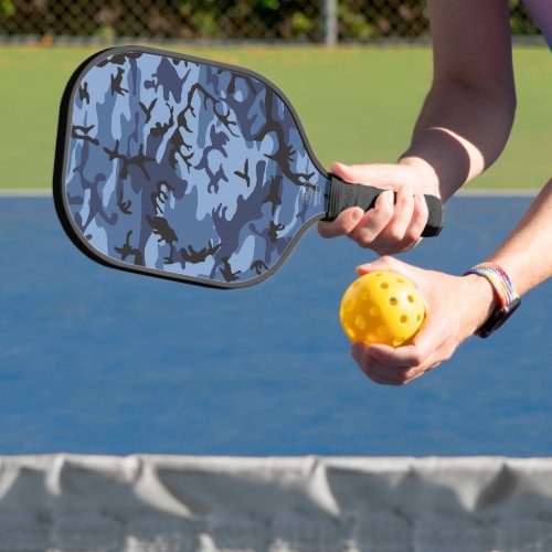 Navy Blue Camouflage Pattern Military Pattern Army Pickleball Paddle