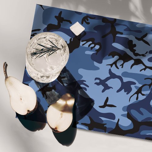 Navy Blue Camouflage Pattern Military Pattern Army Placemat