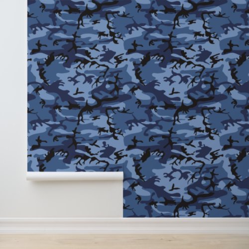 Navy Blue Camouflage Pattern Military Pattern Army Wallpaper