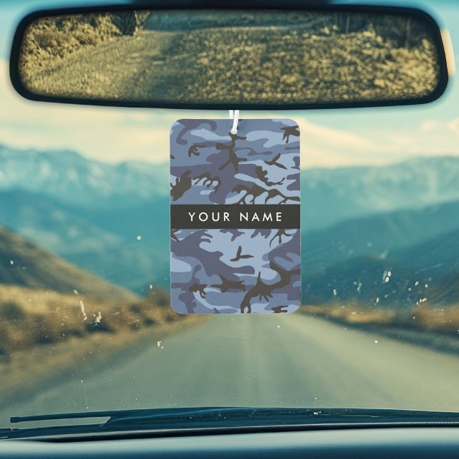 Navy Blue Camouflage Your name Personalize Air Freshener (Creator Uploaded)