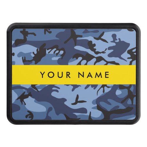 Navy Blue Camouflage Your name Personalize Hitch Cover