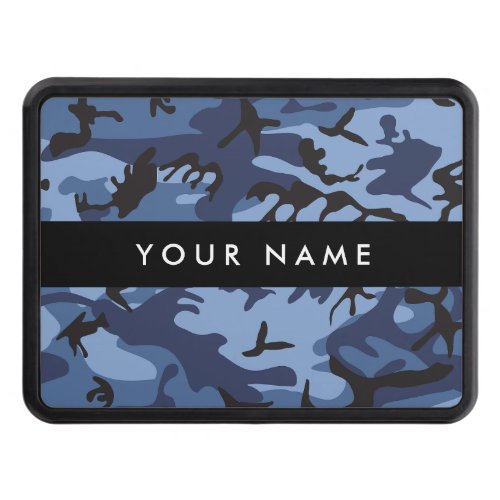 Navy Blue Camouflage Your name Personalize Hitch Cover