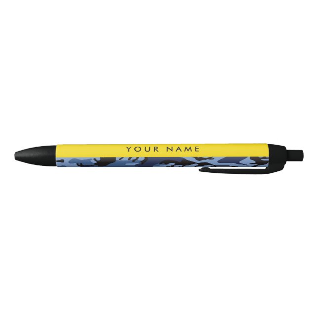 Navy Blue Camouflage Your name Personalize Pen (Bottom)