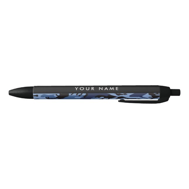 Navy Blue Camouflage Your name Personalize Pen (Bottom)