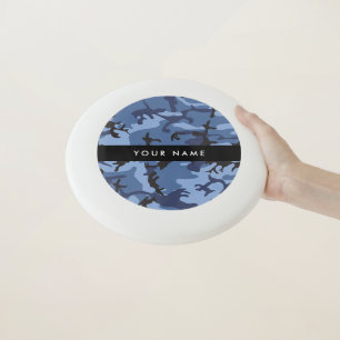 Navy Blue Camouflage Your name Personalize Wham-O Frisbee