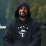 Navy Blue Captain Boat Nautical Anchor Ship  Hoodie<br><div class="desc">Sail in style with the Navy Blue Captain Boat Nautical Anchor Ship Hoodie. This premium tee features a classic navy blue hue and a striking anchor and ship design, perfect for maritime enthusiasts. Crafted from soft, breathable fabric, it ensures all-day comfort whether you're on the water or on land. Ideal...</div>