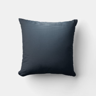 Navy blue carbon fiber patterned throw pillow