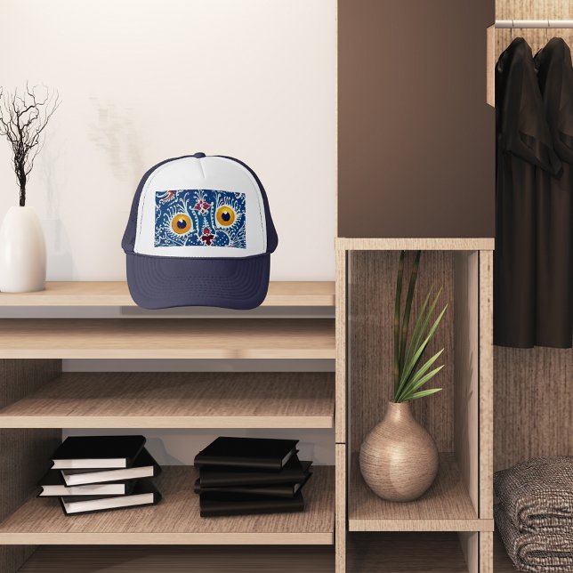 Navy blue cat unique trucker hat (Creator Uploaded)