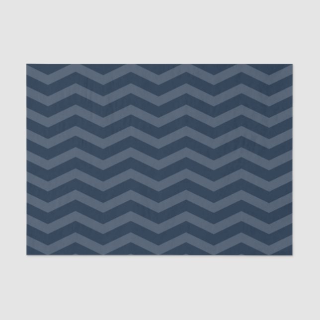 Navy Blue Chevron Tissue Paper (Front)