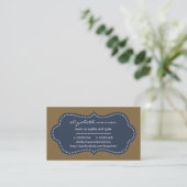 Navy Blue Chic Moderna Mommy Calling Card (Standing Front)