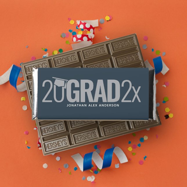 Navy Blue Chocolate Graduation Party Favor Hershey Bar Favors (Creator Uploaded)