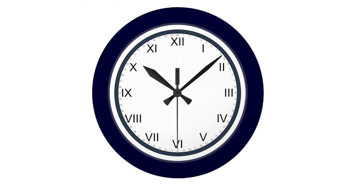navy blue classic clock | Zazzle.com