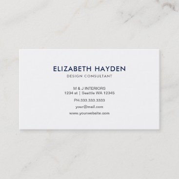Navy Blue Classy Business Cards