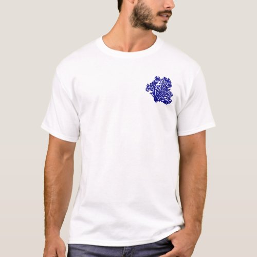 Navy Blue Coastal Coral T_Shirt