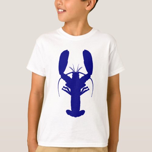 Navy Blue Coastal Lobster T_Shirt