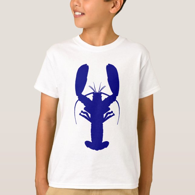 Navy Blue Coastal Lobster T-Shirt (Front)