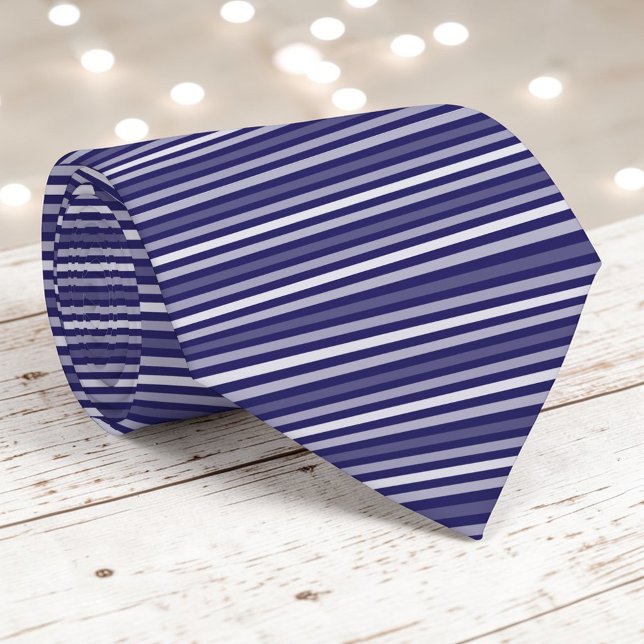 Navy Blue Color Stripes Necktie (Creator Uploaded)