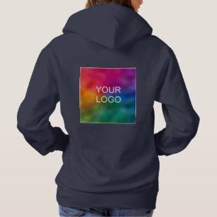 Navy Blue Color Template Upload Business Logo Hoodie