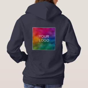 Navy Blue Color Template Upload Business Logo Hoodie