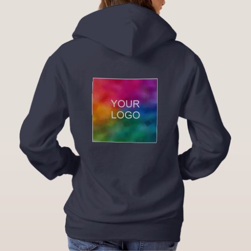 Navy Blue Color Template Upload Business Logo Hoodie