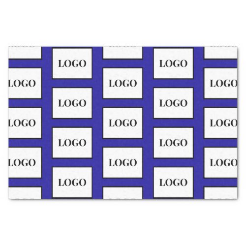 Navy Blue Company Business Logo Custom Tissue Paper