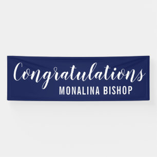 Navy Blue   Congratulations   Graduate Banner