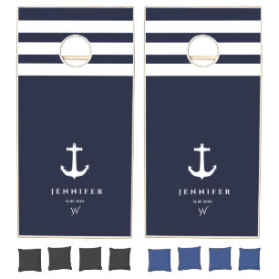 Navy Blue Cornhole Set