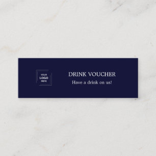 Navy Blue Corporate Event Branding Design Mini Business Card