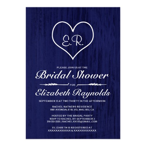 Navy Bridal Shower Invitations 4