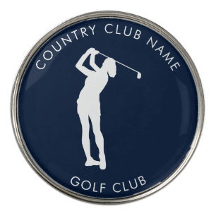 Navy Blue Country Club Team Swag Golf Ball Marker