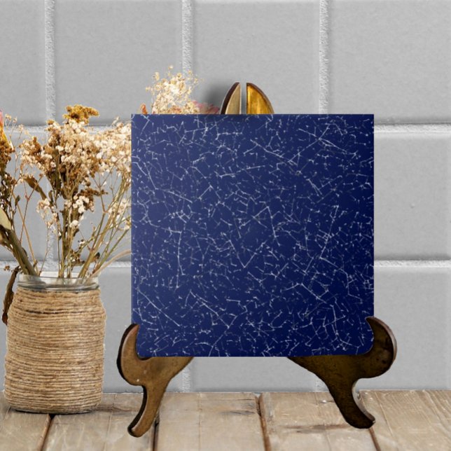 Navy Blue Crackled Glaze Simple Modern Texture Ceramic Tile (Creator Uploaded)